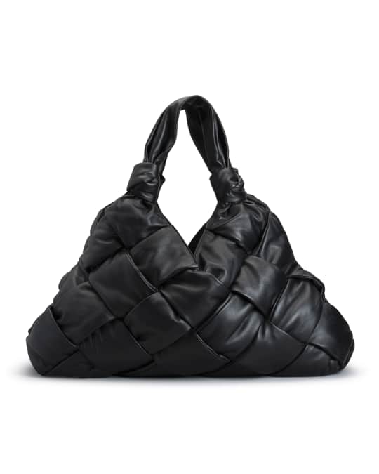 Bottega Veneta Padded Lock Large Woven Tote Bag | Neiman Marcus