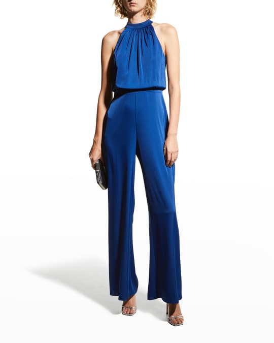 Wide-Leg Halter Jumpsuit
