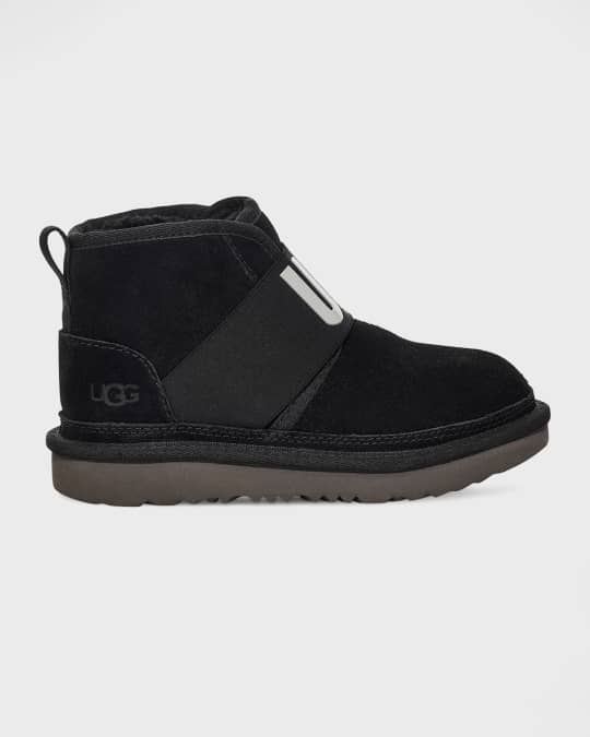 UGG Boy s Neumel Logo Strap Suede Boots Kids Neiman Marcus