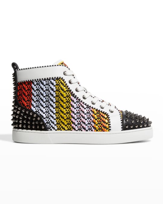 Christian Louboutin Multicolor Suede And Leather Louis Spikes High