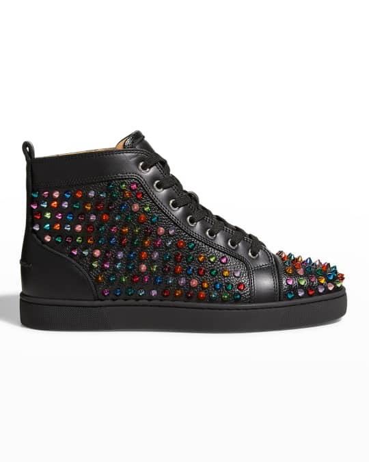 Christian Louboutin Black Louis Spikes Sneakers