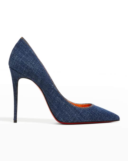 Blue red bottom heels sale