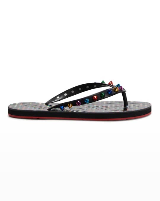 Loubi Donna Spike Polka Dot Flip Flops