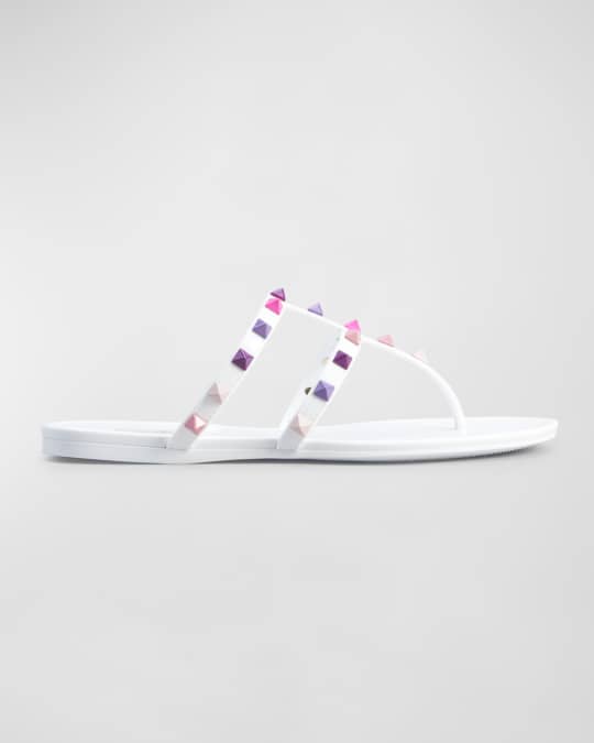 Rockstud pvc thong sandals clearance