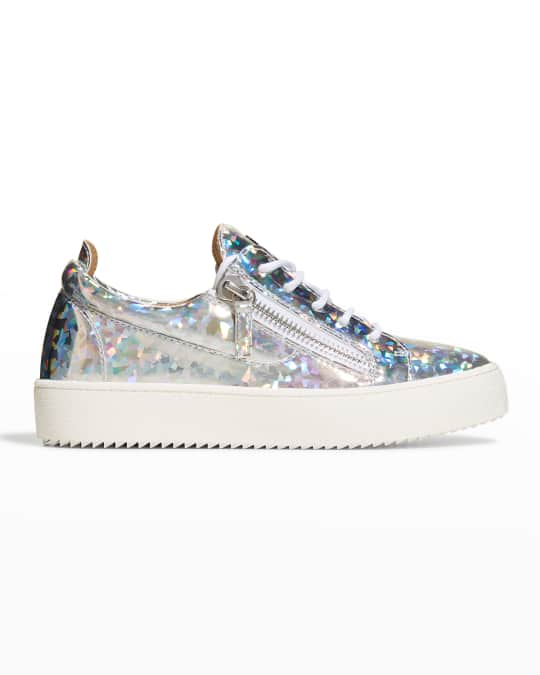 Giuseppe Zanotti Aikido Iridescent Dual Zip Sneakers Neiman Marcus