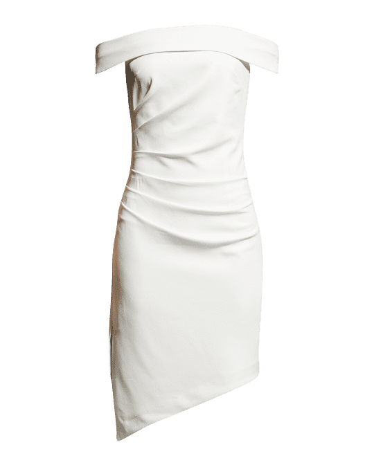 Milly Ally Off-Shoulder Cady Dress Neiman Marcus