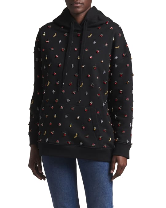 割引発見 Valentino Garavani Fruit Jeweled Logo Hoodie | Neiman Marcus トップス