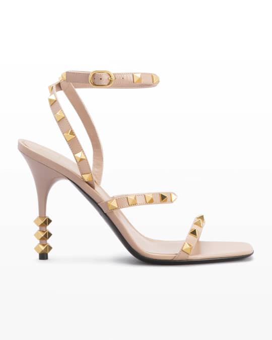 Valentino Garavani 100mm Rockstud Sandals | Neiman Marcus