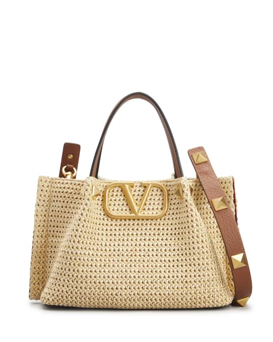 Valentino Garavani VLOGO Roman Stud Small Perforated Tote Bag