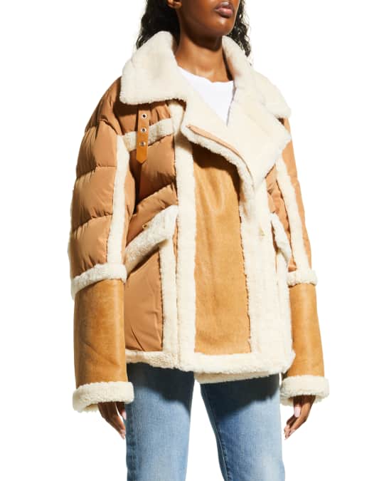Nicole benisti shearling puffer top