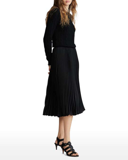 Polo ralph lauren pleated georgette dress discount