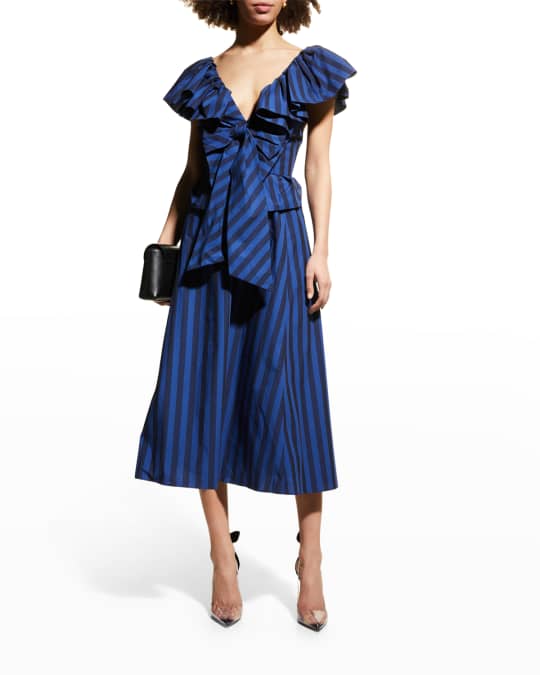 Carolina herrera striped dress online