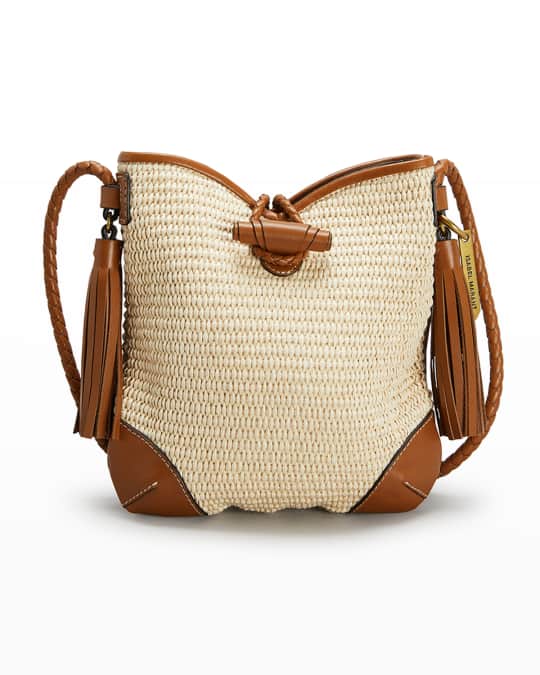 Isabel Marant Taggy Woven Tassel Crossbody Bag | Neiman Marcus