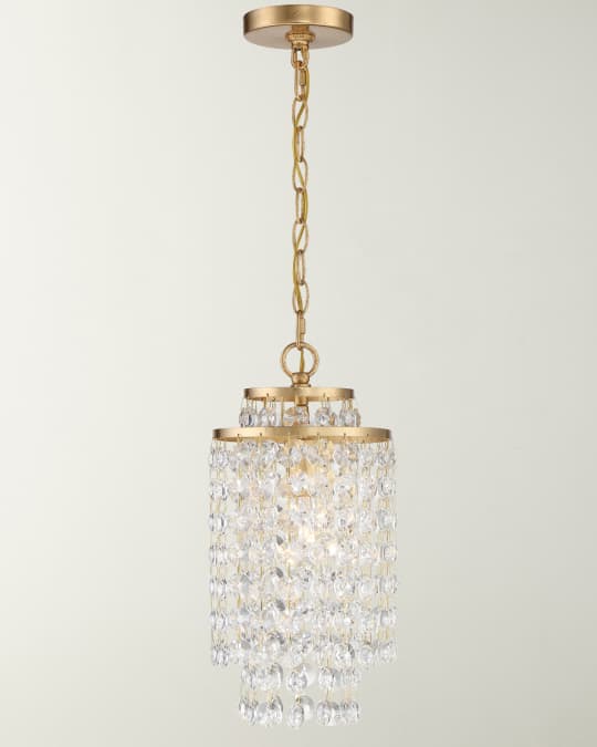 Gabrielle 1-Light Antique Gold Pendant