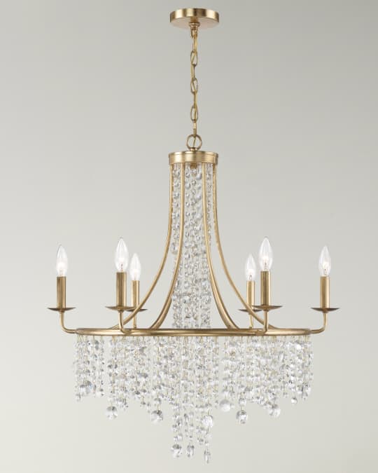 Gabrielle 6-Light Antique Gold Chandelier