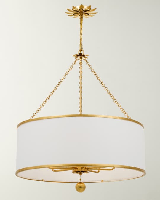 Broche 8-Light Antique Gold Chandelier