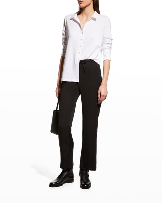 Petite Matte Satin Split-Leg Pants