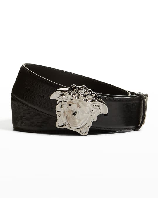 Versace Men's Medusa Leather Belt | Neiman Marcus