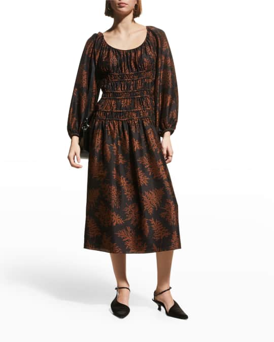Rebecca Taylor Arden Fern Midi Dress | Neiman Marcus