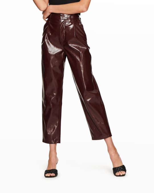 Blue Revival Unreal Patent Faux Leather Trousers Neiman Marcus