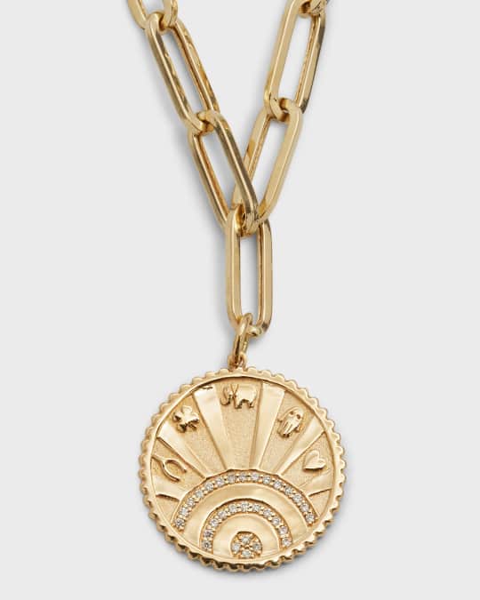 Coin with Rays on Paperclip Chain
