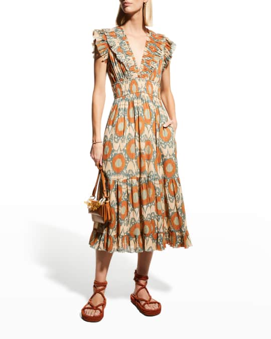 Ulla Johnson Samara Midi Dress Neiman Marcus