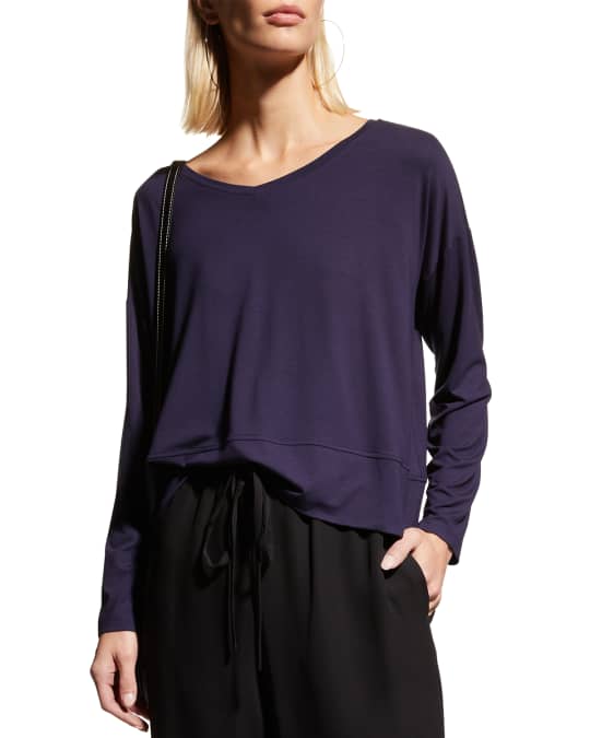 Eileen fisher viscose jersey top 2025