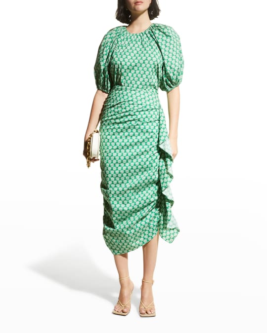 bamba green dress Bamba Bounty Dress in Moss Green main image 1
