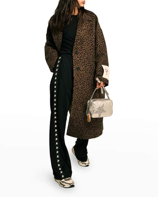 Golden Goose Animal Print Wool Cocoon Coat