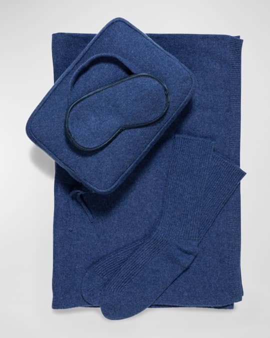 Cashmere Cable-Knit Travel Set
