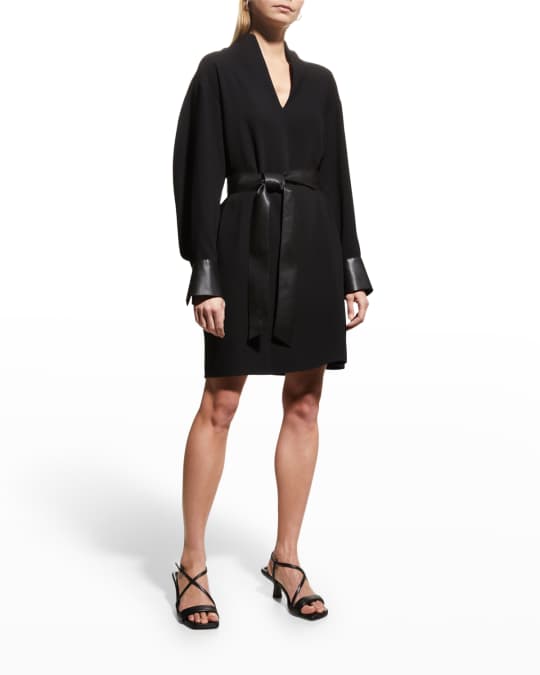 Vince belted wrap dress discount
