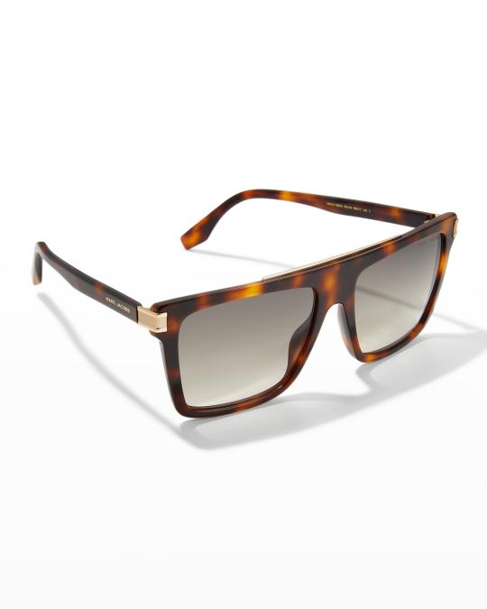 Marc Jacobs Rectangle Acetate Shield Sunglasses | Neiman Marcus display picture 1