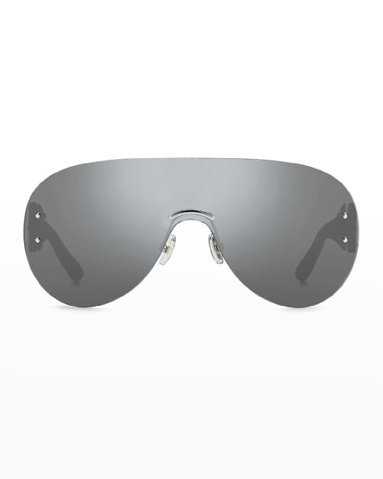 Marvin Rimless Metal Shield Sunglasses