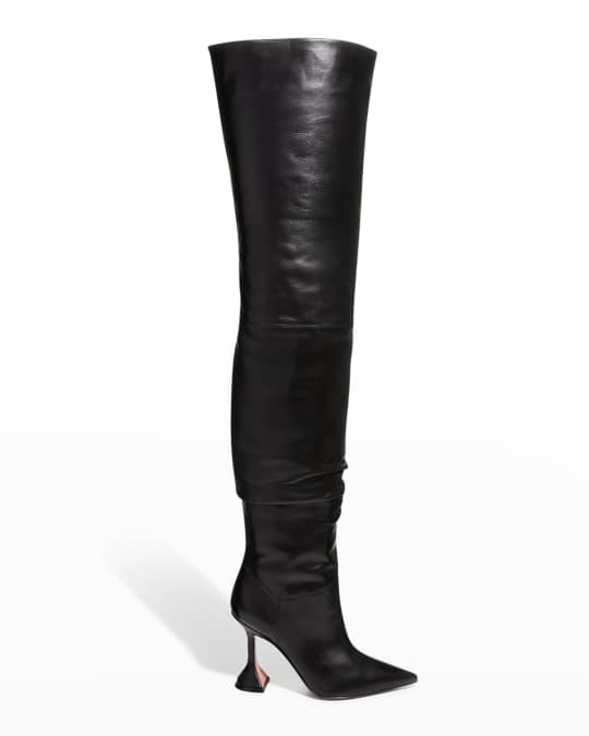 Amina Muaddi Olivia Slouchy Over-The-Knee Boots | Neiman Marcus
