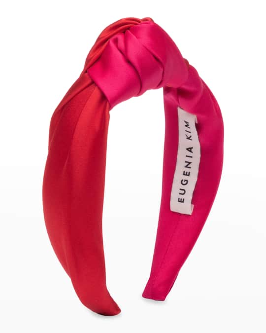 Eugenia Kim Karyn Colorblock Knot Satin Headband | Neiman Marcus