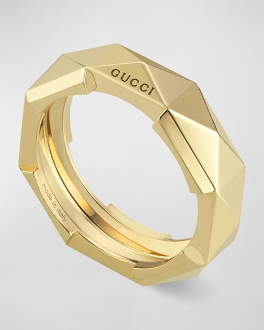 Gucci Link to Love Yellow Gold 6mm Ring | Neiman Marcus