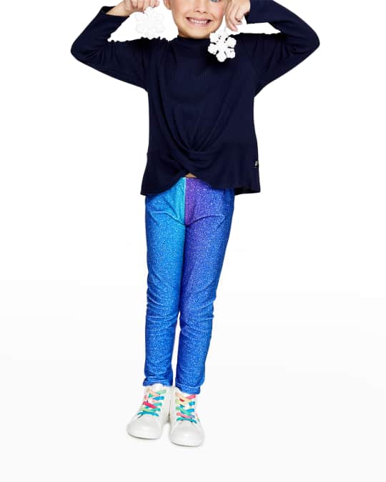 Ombre glitter leggings top