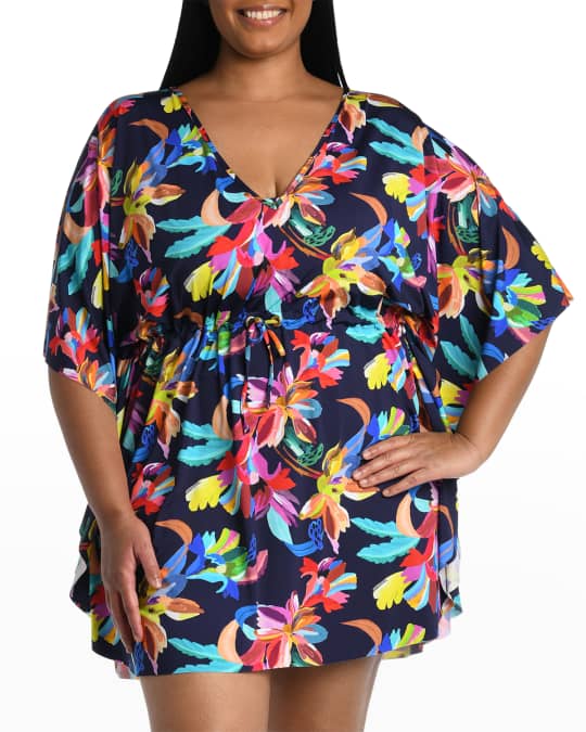 Plus Size By The Sea Short V Neck Caftan