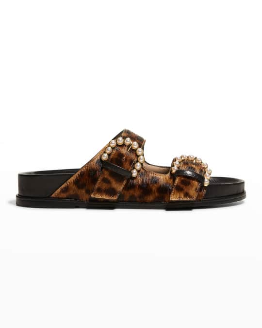 Cheetah buckle sandals top