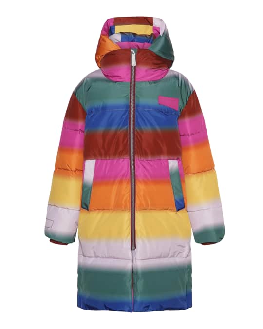Molo Girl's Harper Detachable-Hooded Long Padded Coat, Size 5-6
