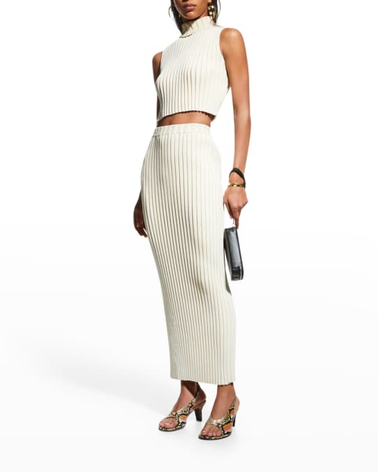 John Wide Rib Knit Maxi Skirt Neiman Marcus