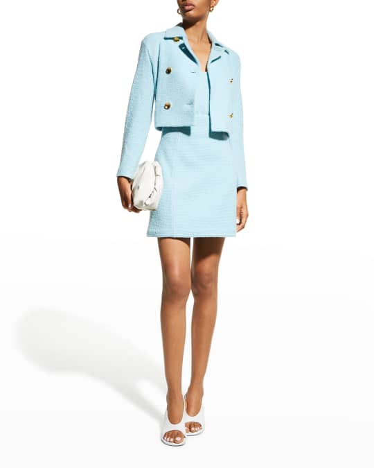 St. John Collection Textured Tweed Mini Skirt | Neiman Marcus