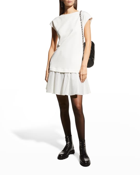 Emporio Armani Mixed Media Dress Neiman Marcus