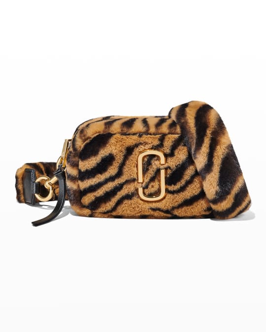Snapshot Tiger-Print Faux Fur Crossbody Bag