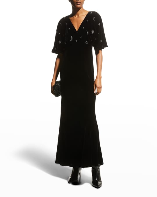 Johnny Was Janis Velvet Maxi Dress | Neiman Marcus