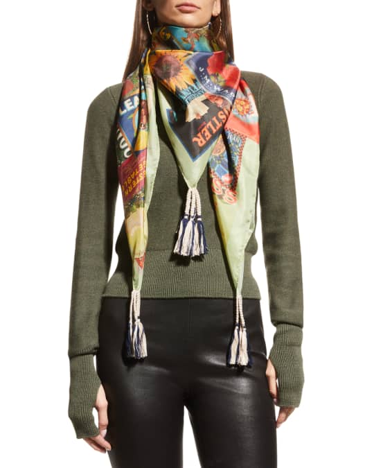 Johnny Was Crate Silk Tassel Scarf | Neiman Marcus