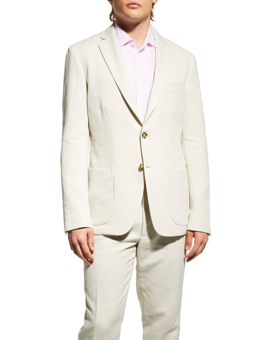 Loro Piana Men's Two-Button Linen Jacket | Neiman Marcus