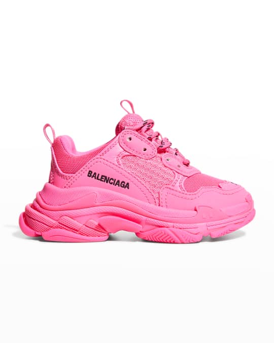 Balenciaga - Triple S Logo-Print Faux Leather Sneakers - Red