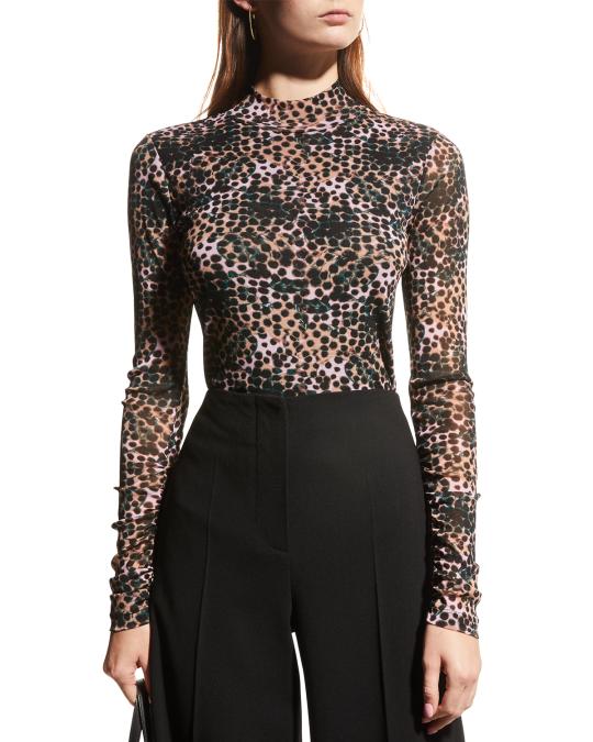 Diane von Furstenberg Remy Double-Layer Mesh Top | Neiman Marcus