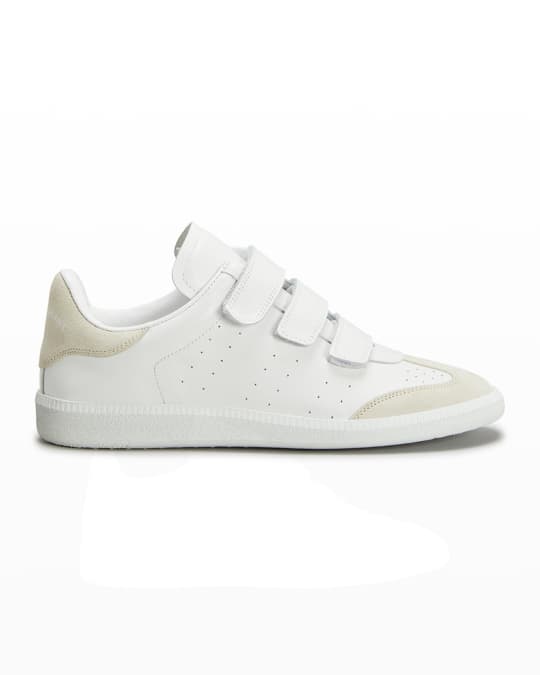 Isabel Marant Beth Mixed Leather Grip-trio Tennis Sneakers | Neiman Marcus